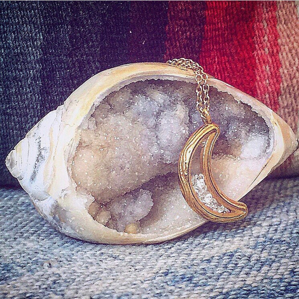Large Moon Shaker Necklace
