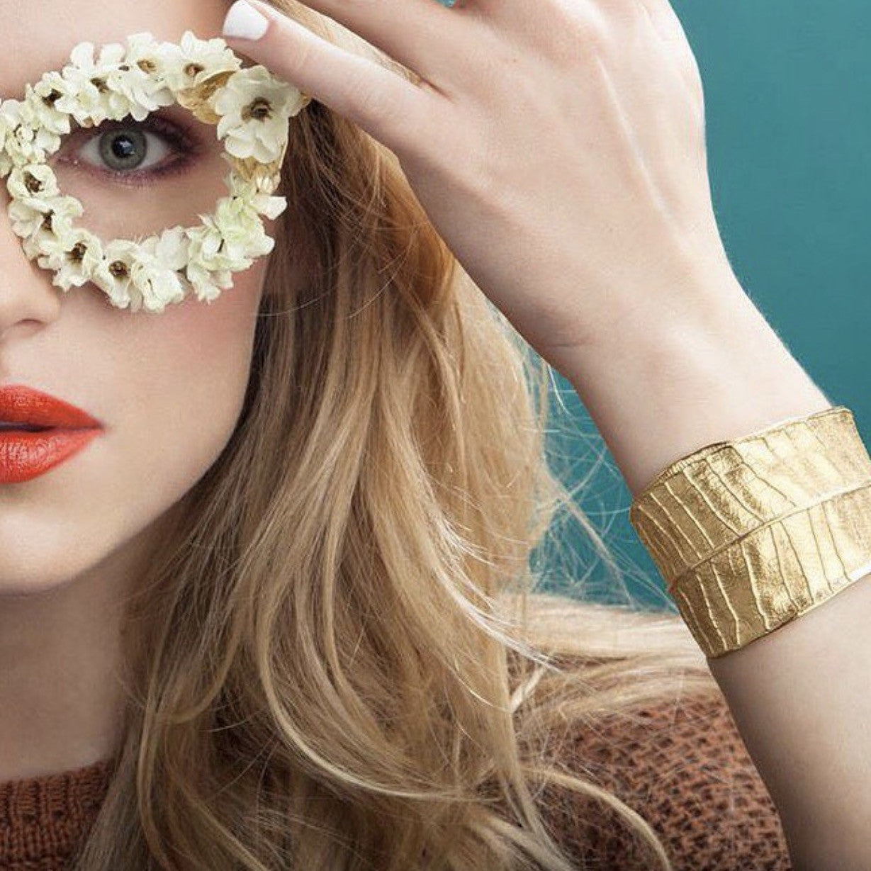 Plumeria Cuff Bracelet