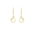 Branch Circle Seed Pod Solitaire Earrings