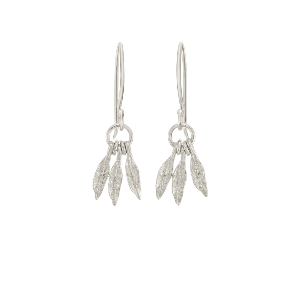 3 Mini Olive Leaves Earrings