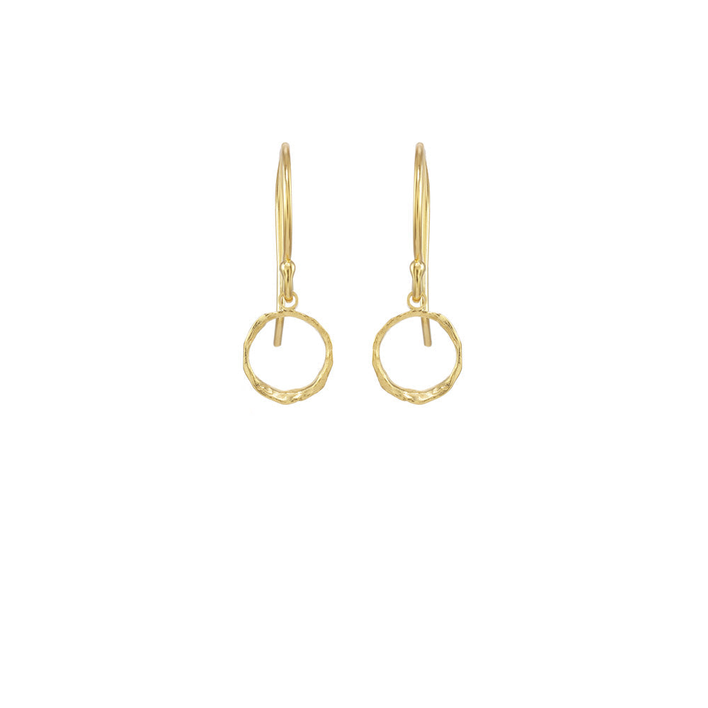 Mini Opihi Circle Earrings