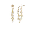 Gemstone Dangle Hoop Earrings
