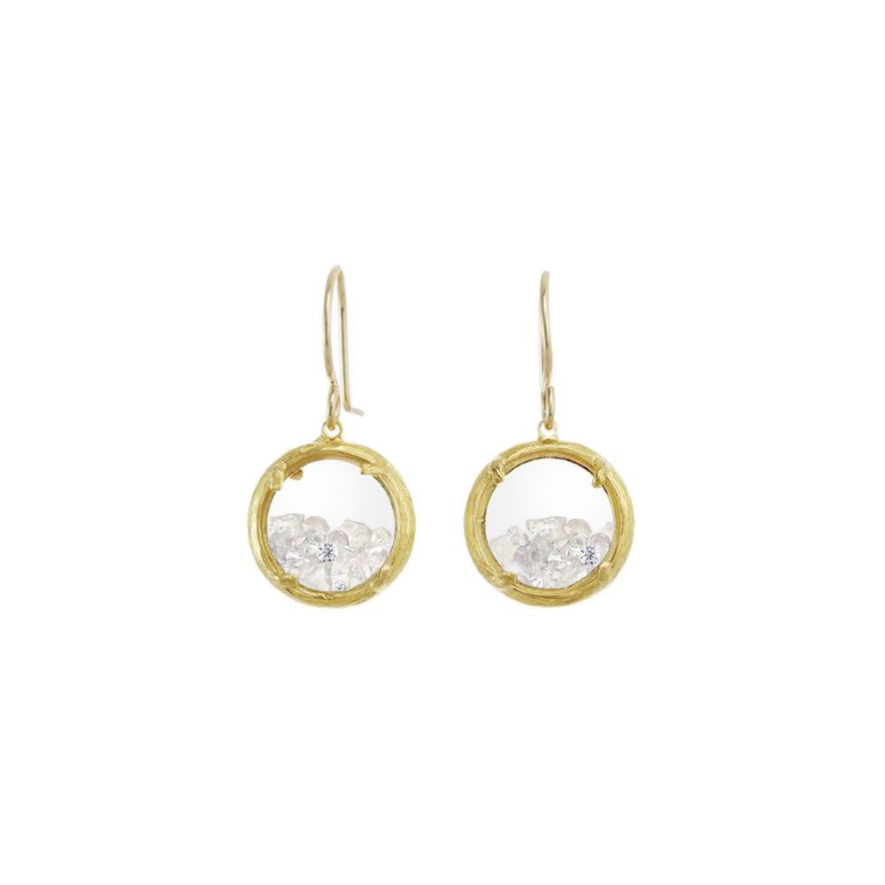 Mini Crushed Gemstone Shaker Earrings - Select Styles Only