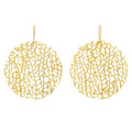Large Coral Disc Earrings