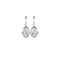 Oval Branch with Coral Earrings
