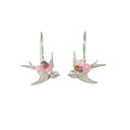 bird earrings with gemstones