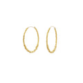 Faceted Bead Hoop Earrings