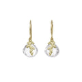 Fernlet with Heart-Shaped Stone Earrings