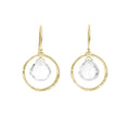 Branch Circle With Topaz Earrings