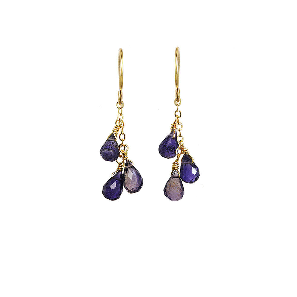 3 Briolettes on Chain Earrings