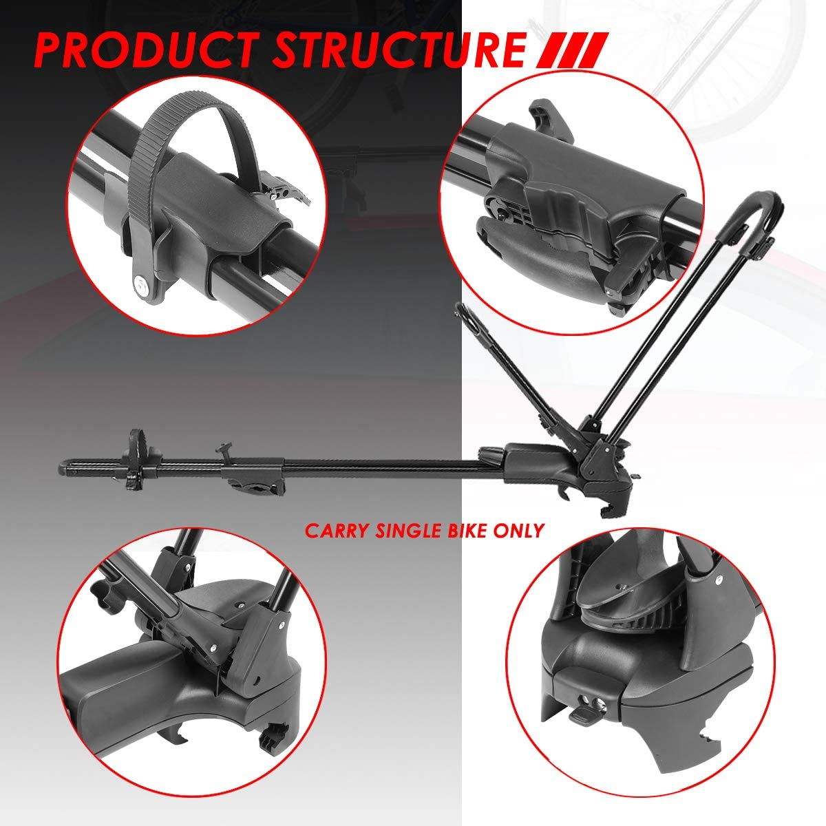 SANJODS Bike Carrier for Car Roof Rack