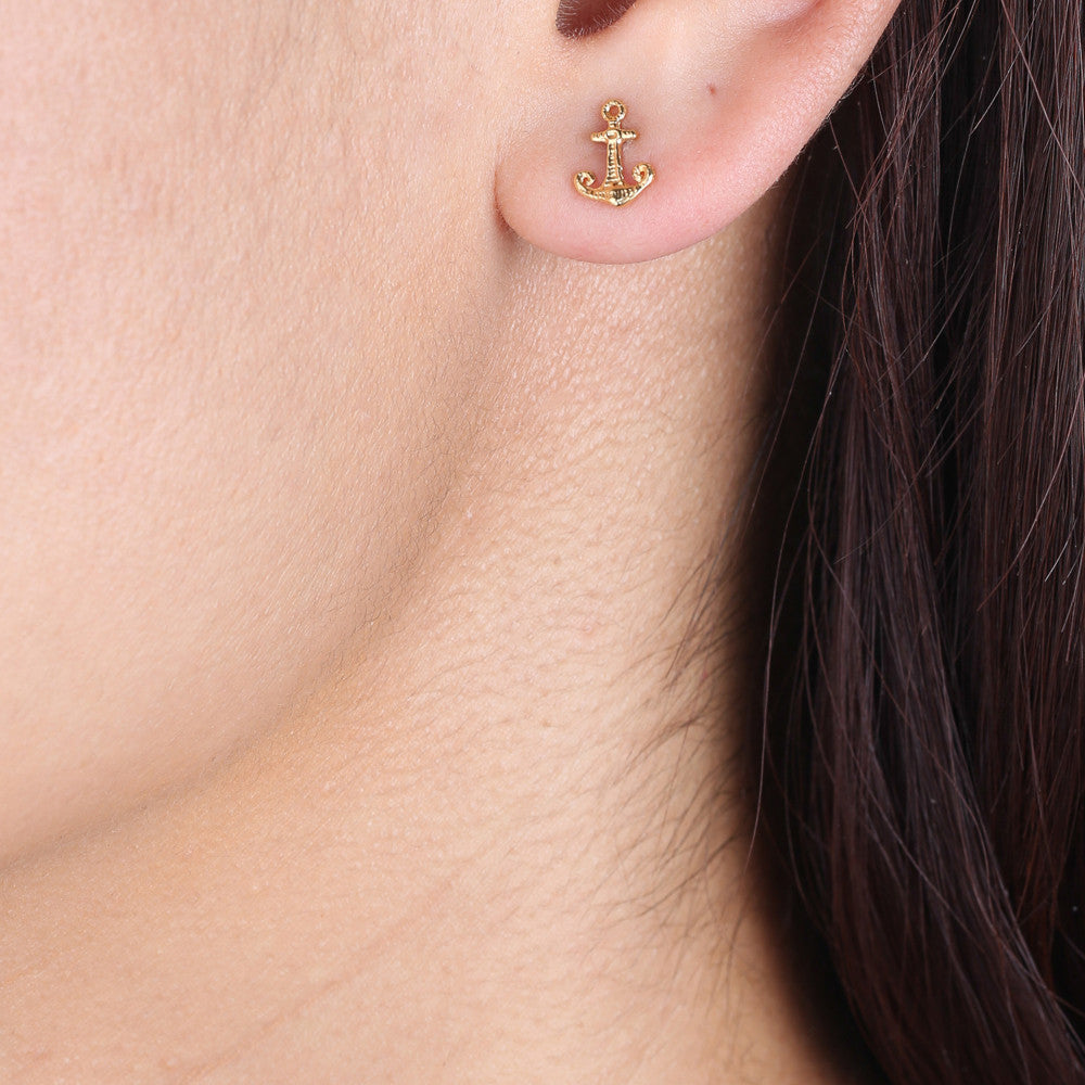 Anchor Stud Earrings