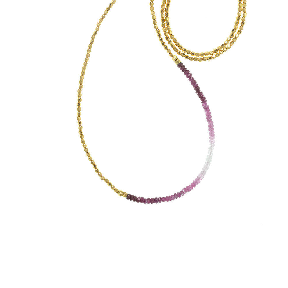 Long Gemstone Fade Necklace