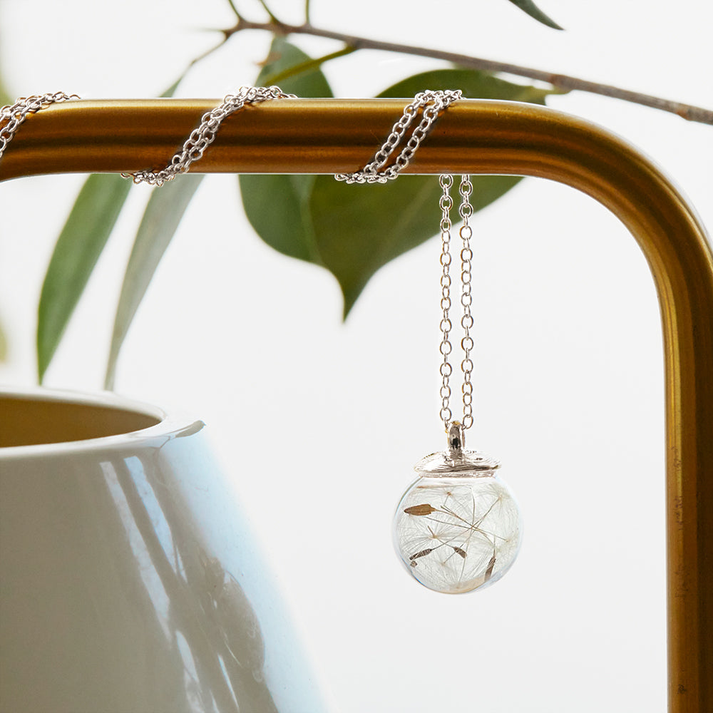 Small Botanical Globe Necklace