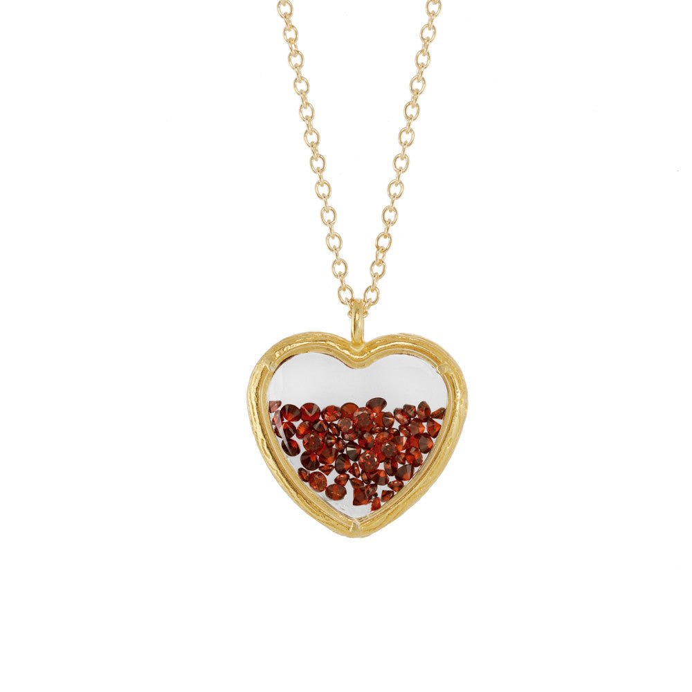 Large Heart Shaker Necklace