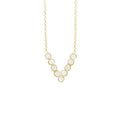Narrow Chevron Seed Pod Solitaire Necklace