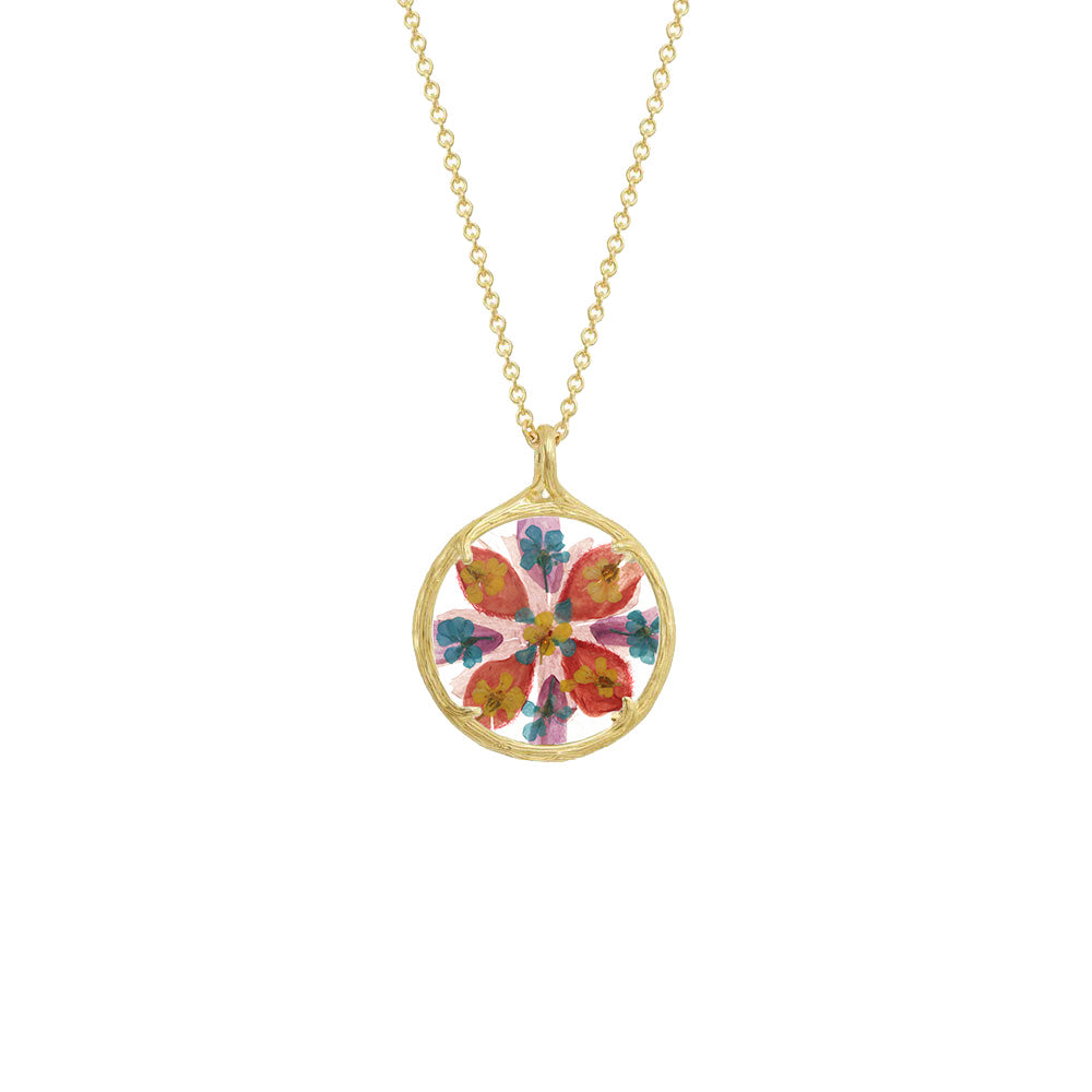 Small Flower Mandala Necklace