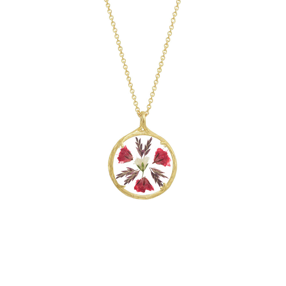 Small Flower Mandala Necklace