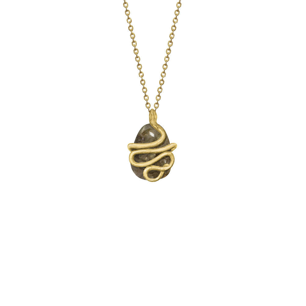 Snake Gemstone Necklace