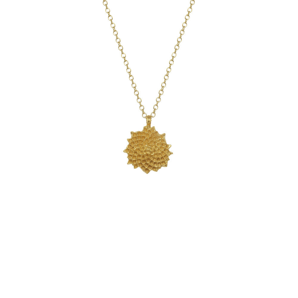 Mini Filled Sunflower Necklace