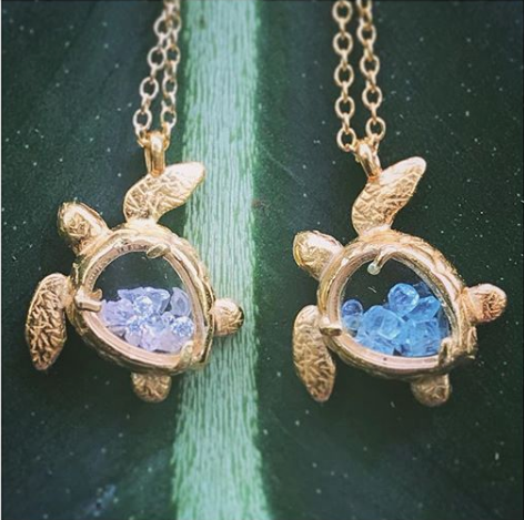 Sea Turtle Shaker Necklace