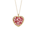 Large Flower Burst Heart Necklace