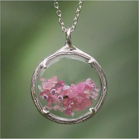 Small Shaker Birthstone Necklace