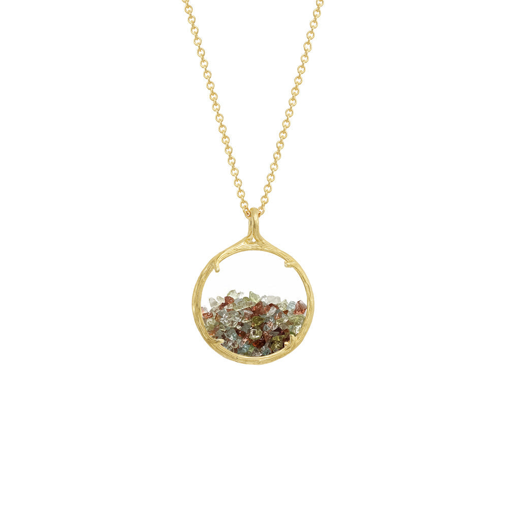 Custom Mixed Small Shaker Birthstone Necklace