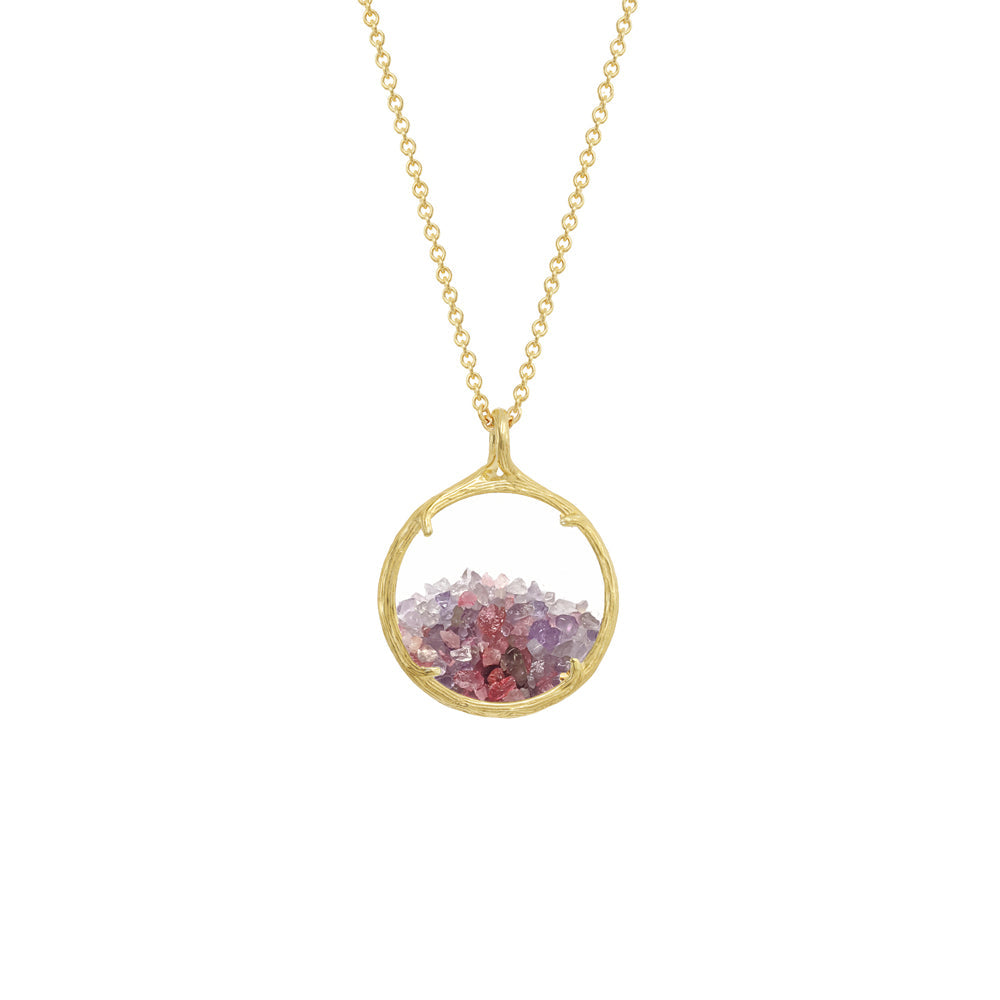 Custom Mixed Small Shaker Birthstone Necklace