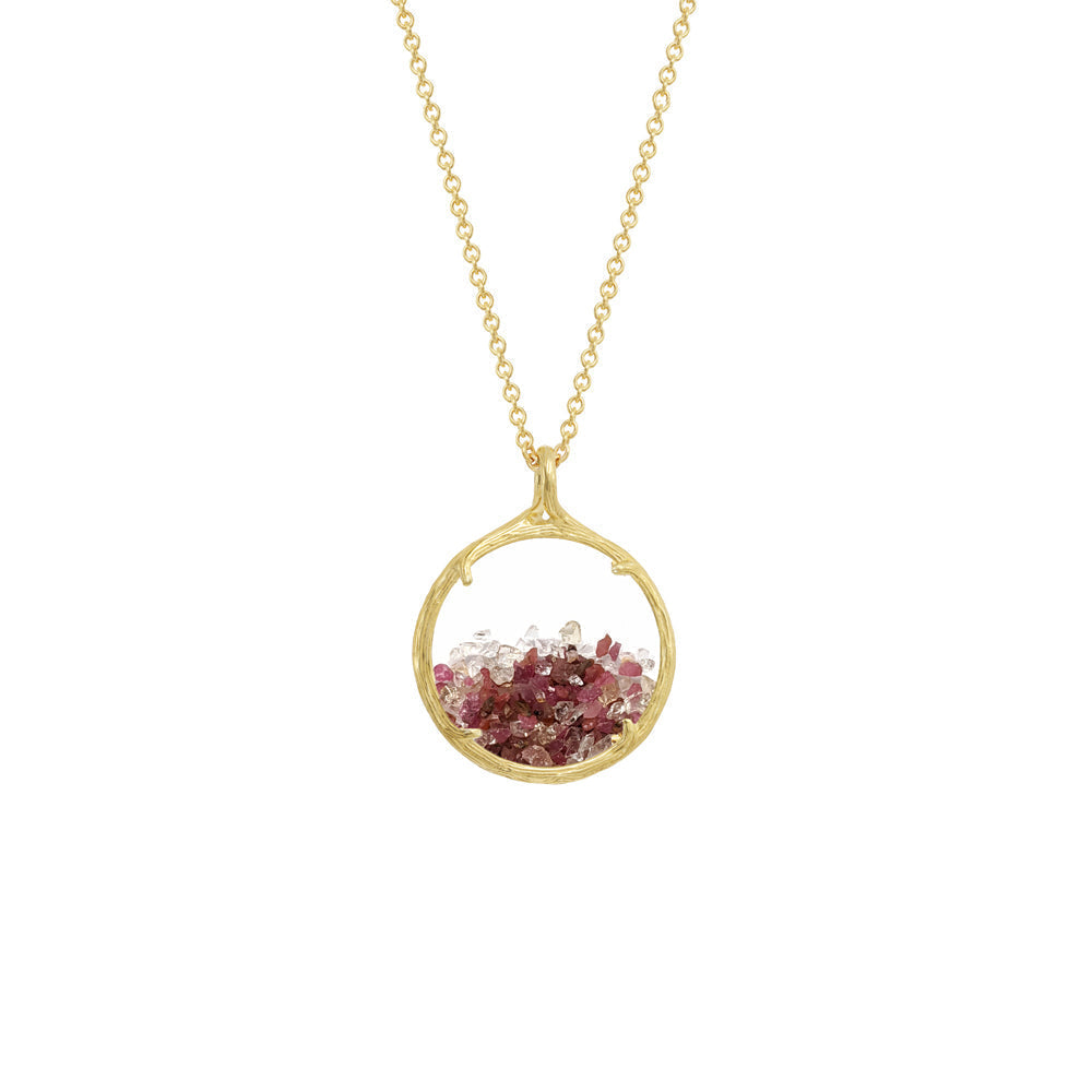 Custom Mixed Small Shaker Birthstone Necklace