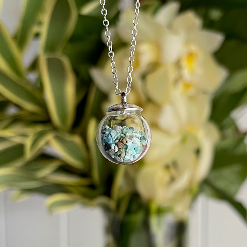 Birthstone Globe Necklace - December