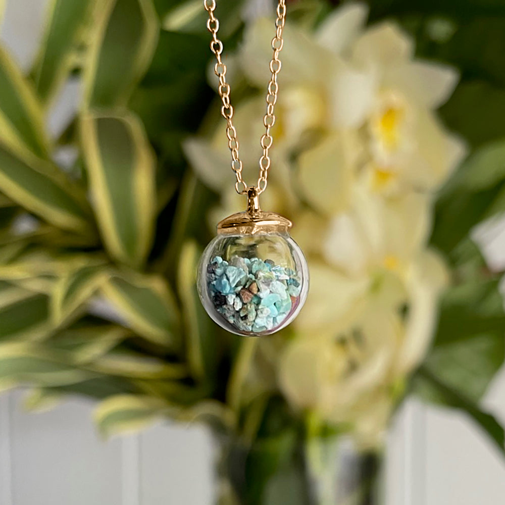 Birthstone Globe Necklace - December