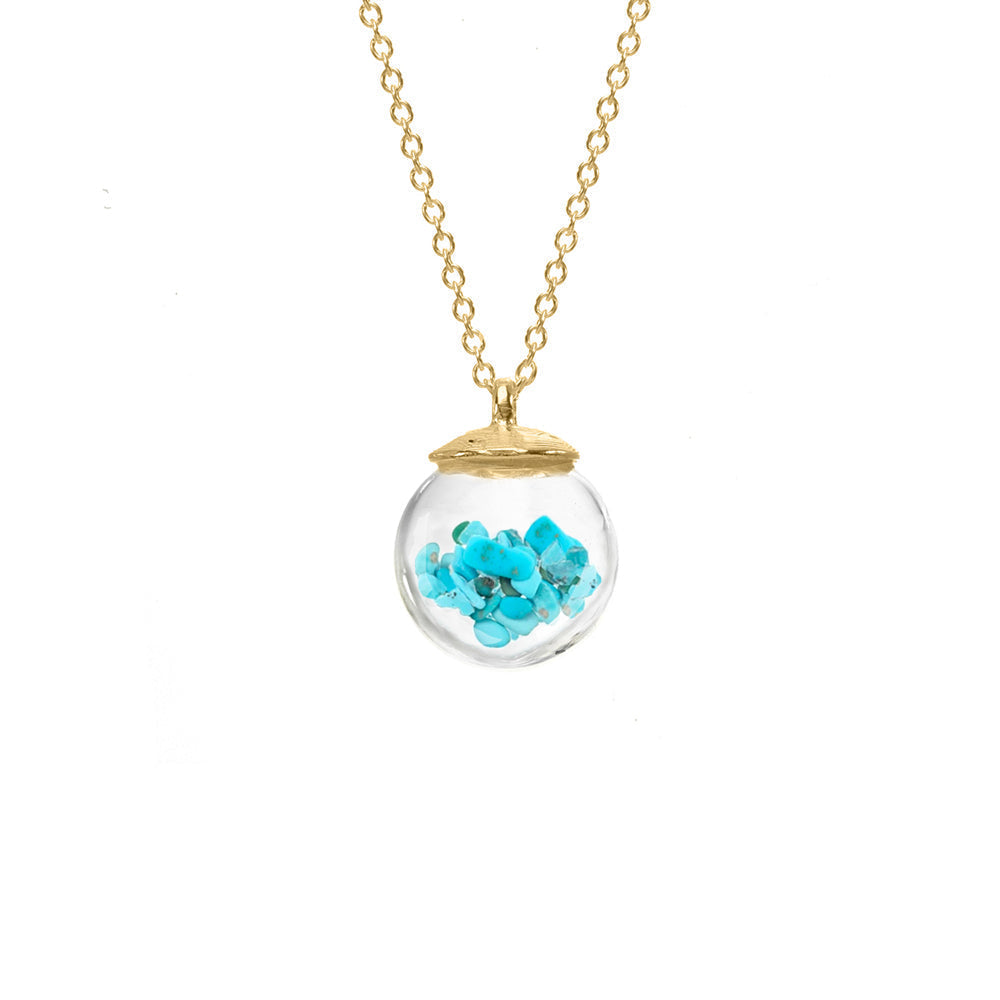 Birthstone Globe Necklace - December
