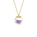 Birthstone Globe Necklace - February
