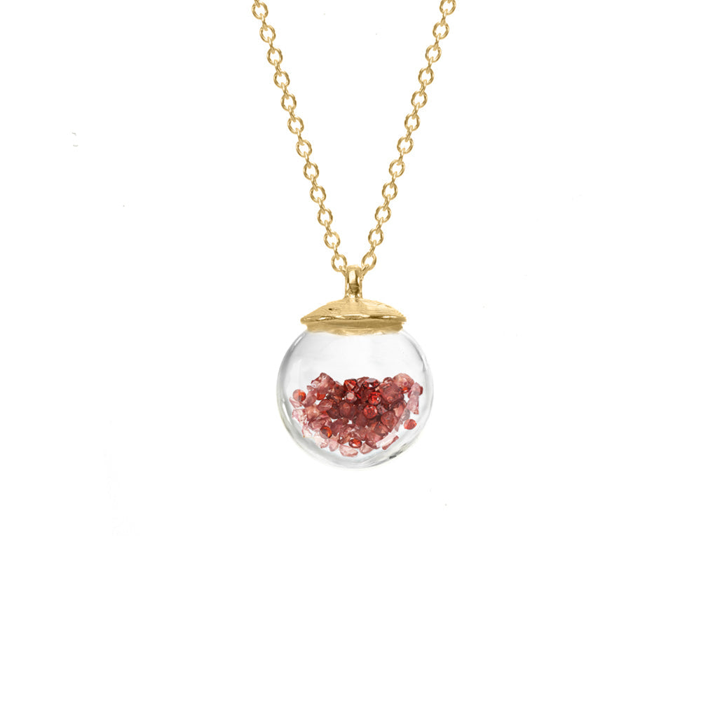 Small Birthstone Globe Necklace