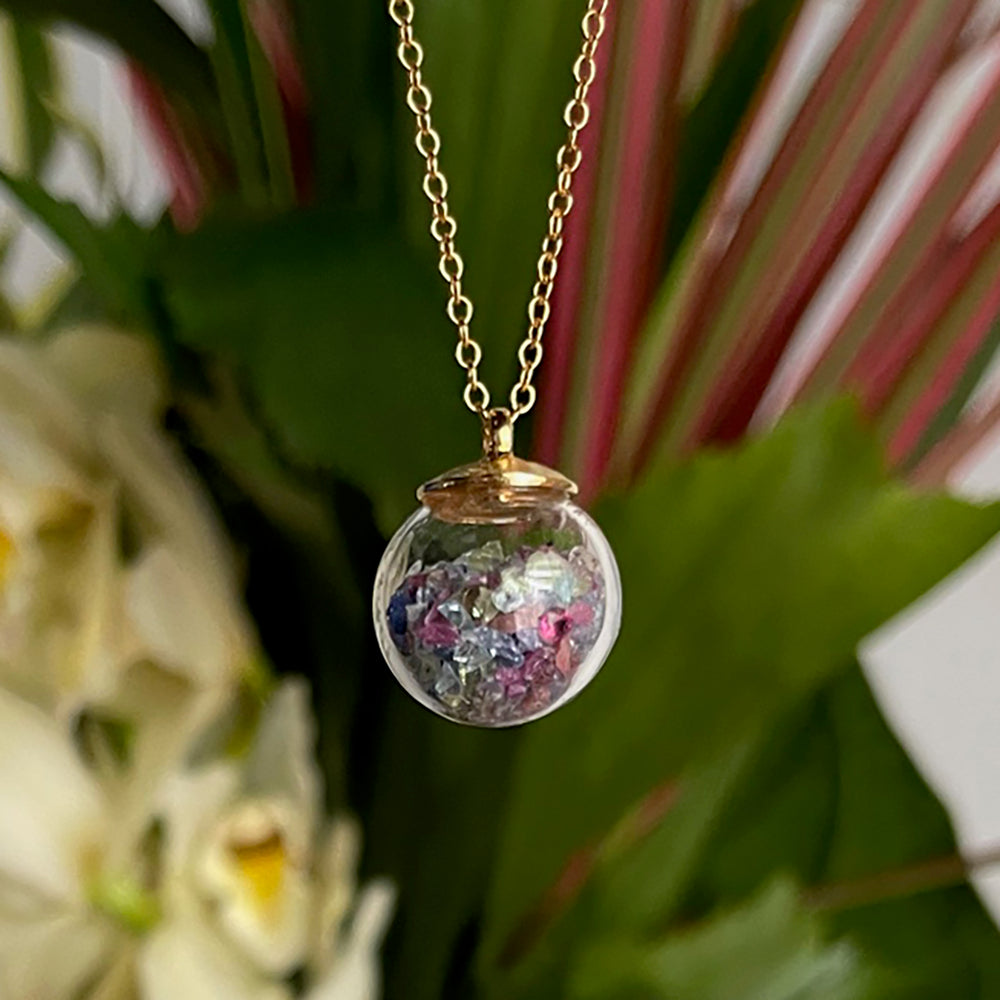 Custom Mixed Small Globe Birthstone Necklace