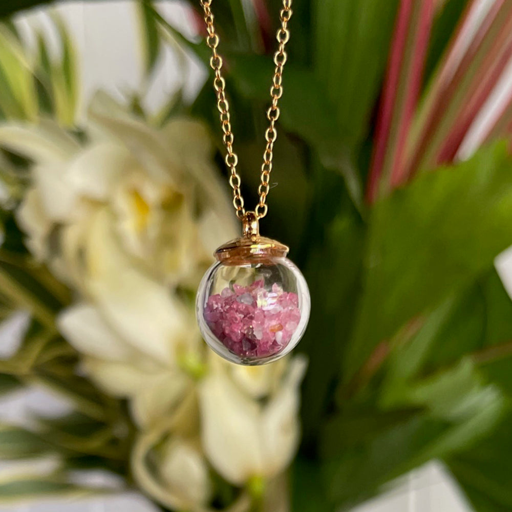 Birthstone Globe Necklace - October