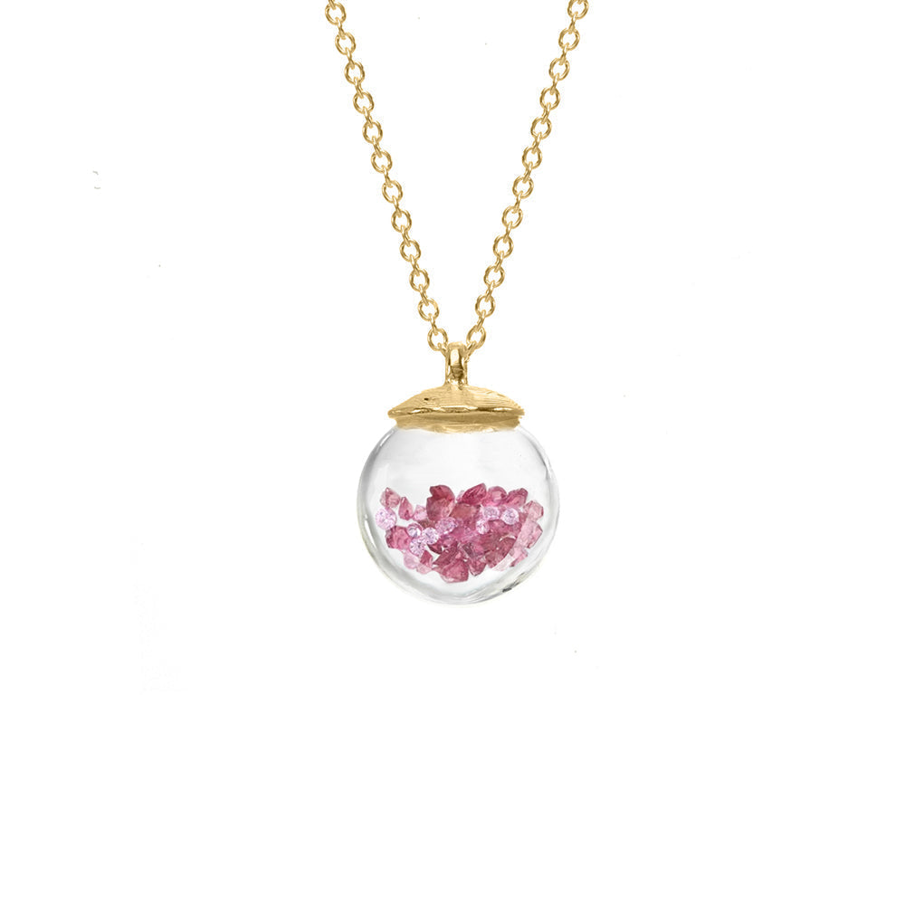 Birthstone Globe Necklace - October