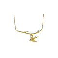bird on branch necklace