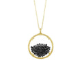 Large Shaker Necklace in Black Spinel