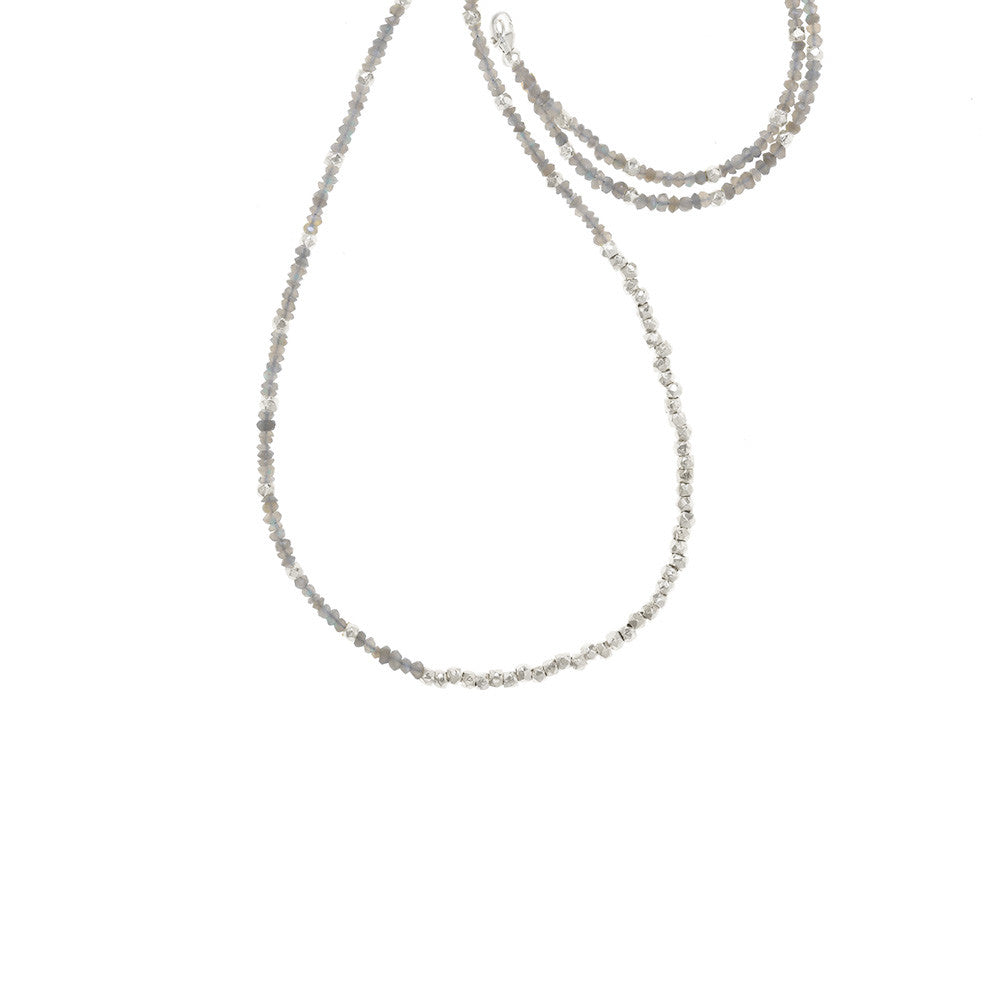Long Reverse Gemstone Fade Necklace - Select Silver Styles Only
