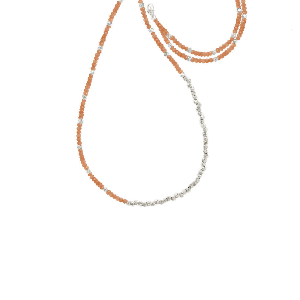Long Reverse Gemstone Fade Necklace - Select Silver Styles Only