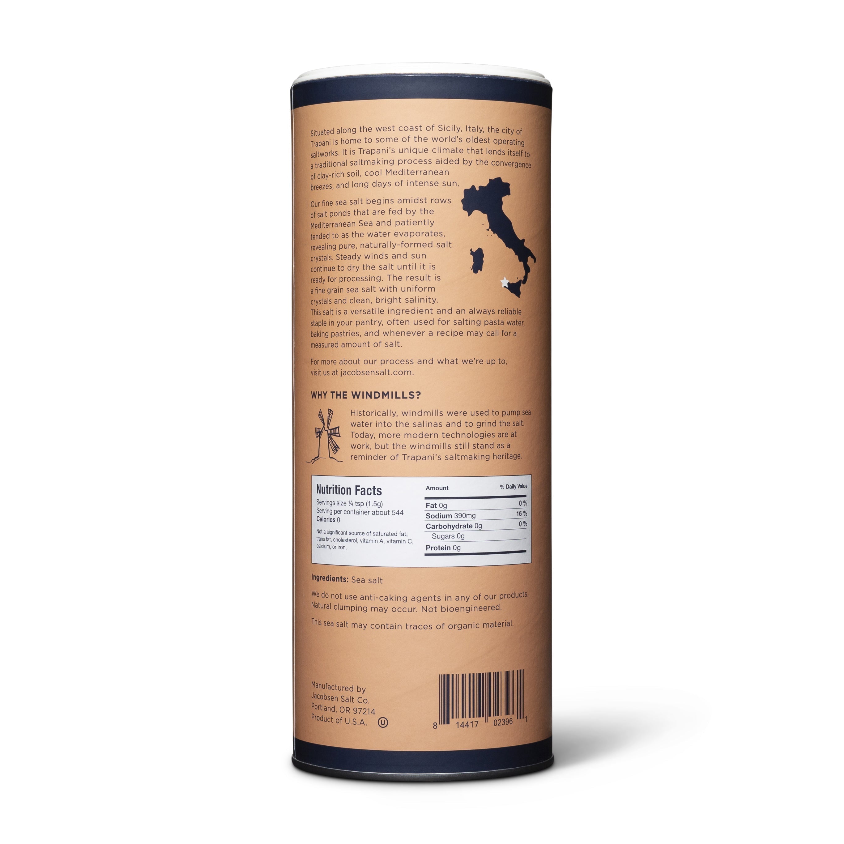 Jacobsen Italian Sea Salt (1.8lb)