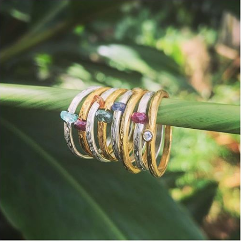 Seed Pod Solitaire Ring