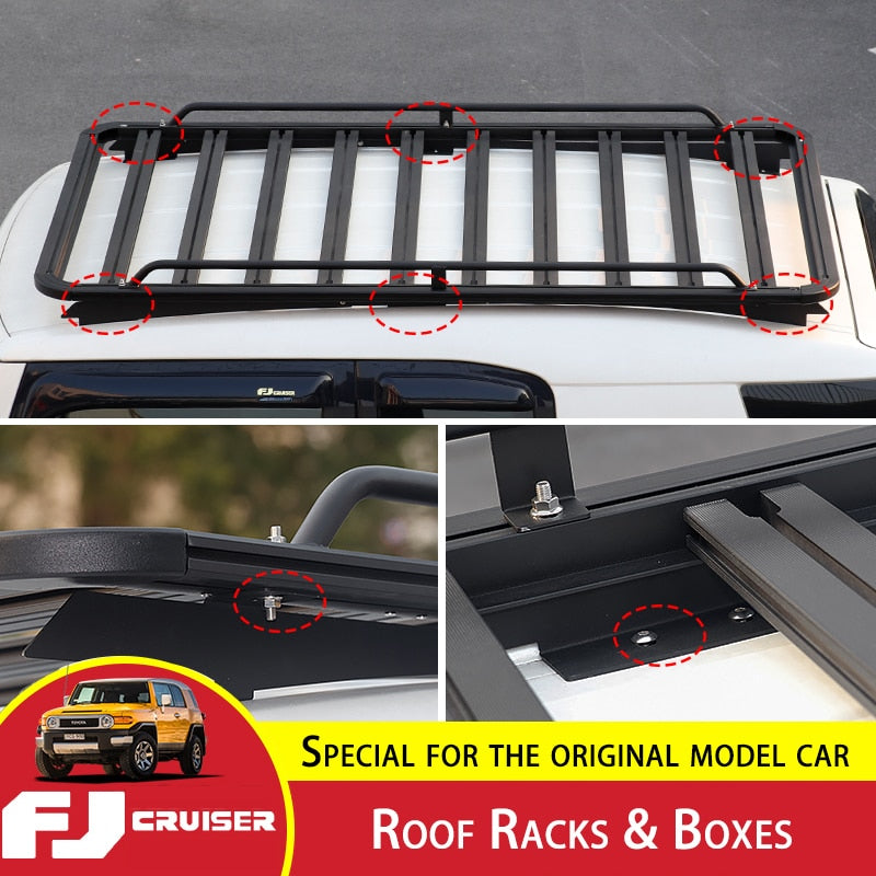 For Toyota FJ Cruiser Roof Racks Boxes Aluminum Magnesium Alloy Off-Road Modification