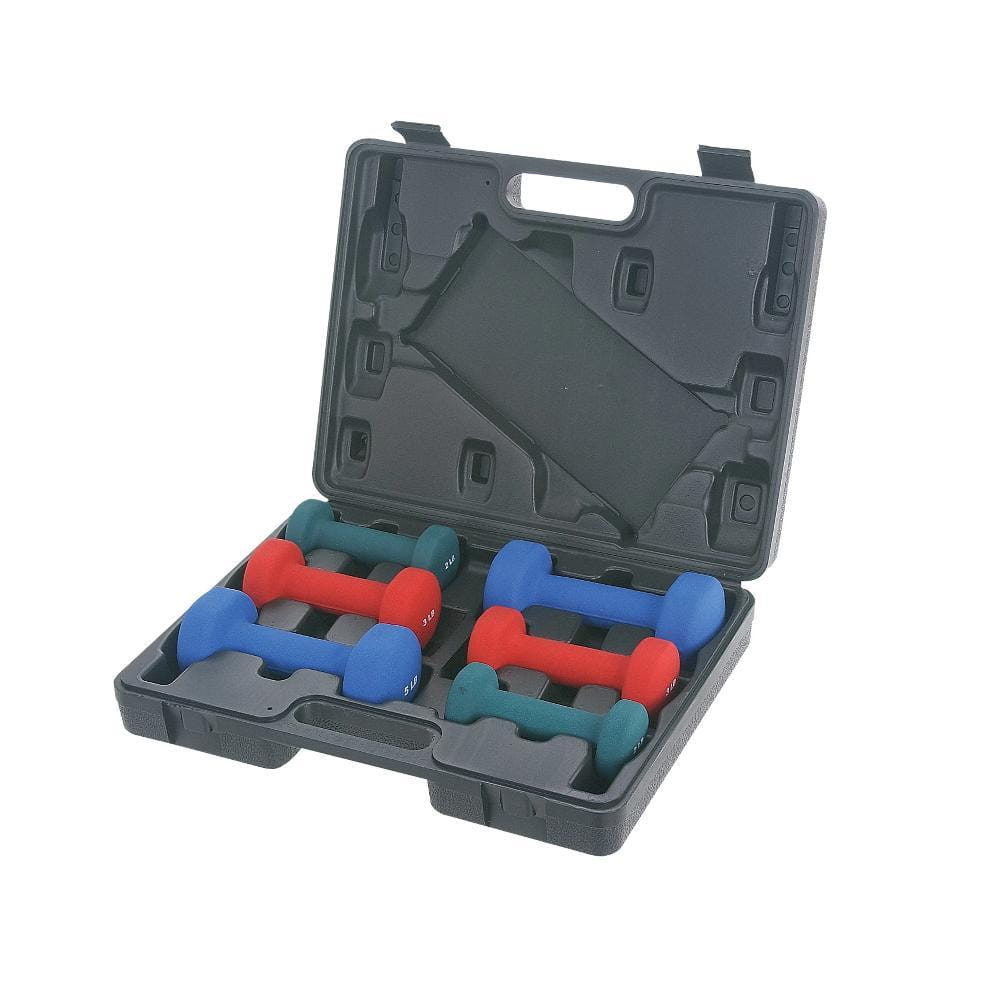 2, 3, 5 lb Neoprene Dumbbell Set w/ Case