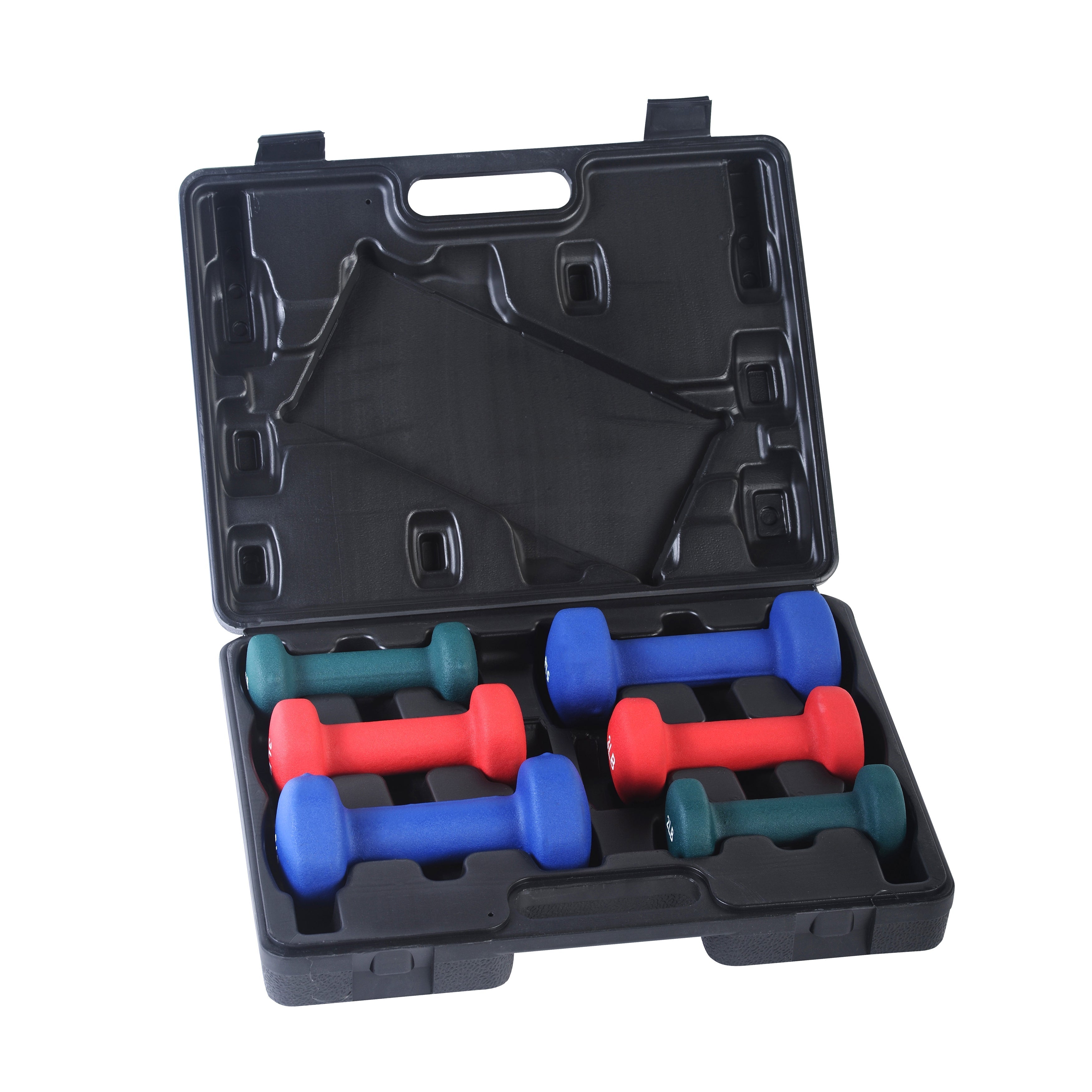 2, 3, 5 lb Neoprene Dumbbell Set w/ Case