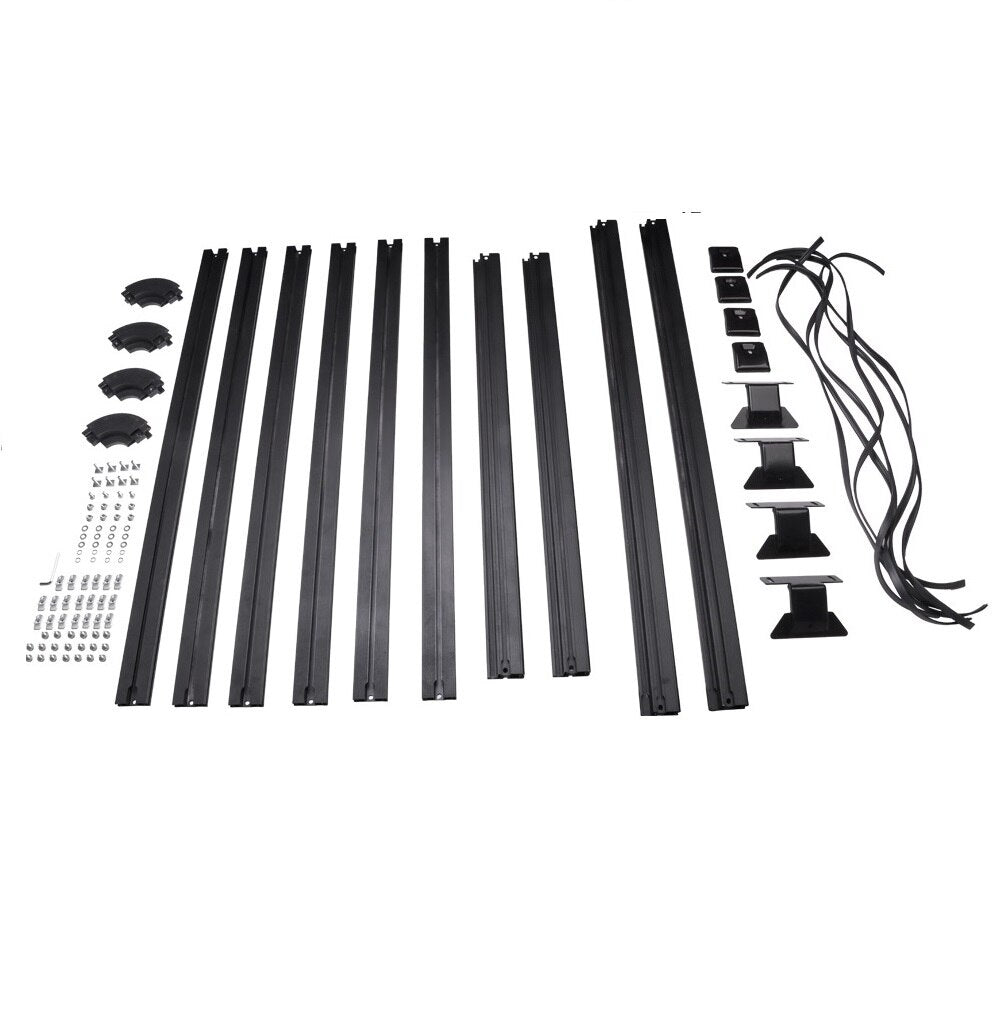Aluminium (55 x 63) Black Car Roof Platform Rack Universal Flat Roof Rack