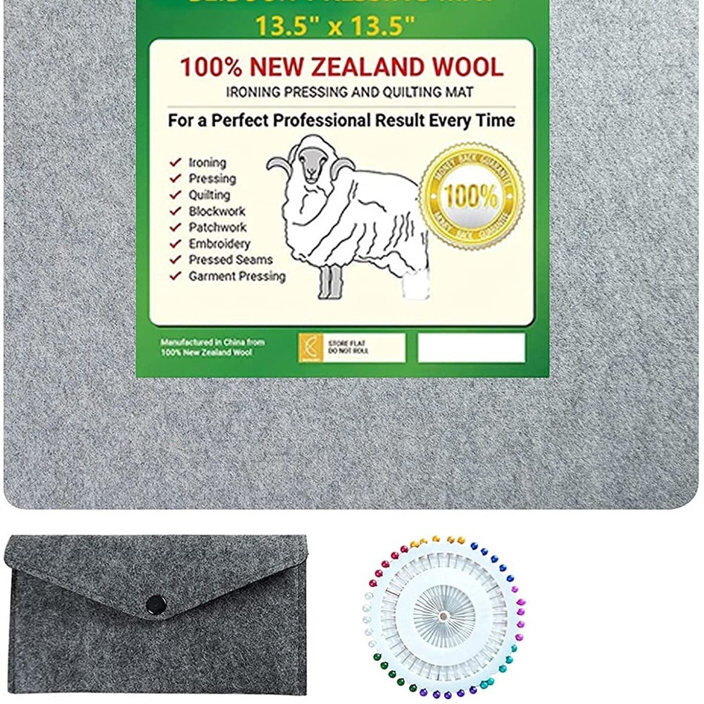 Wool Pressing Mat for Quilting 13.5" X 13.5"