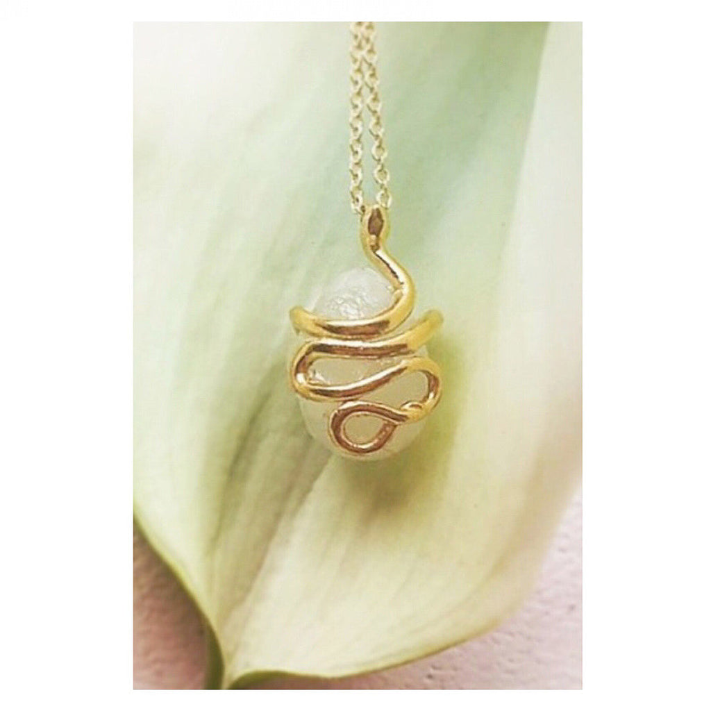 Snake Gemstone Necklace